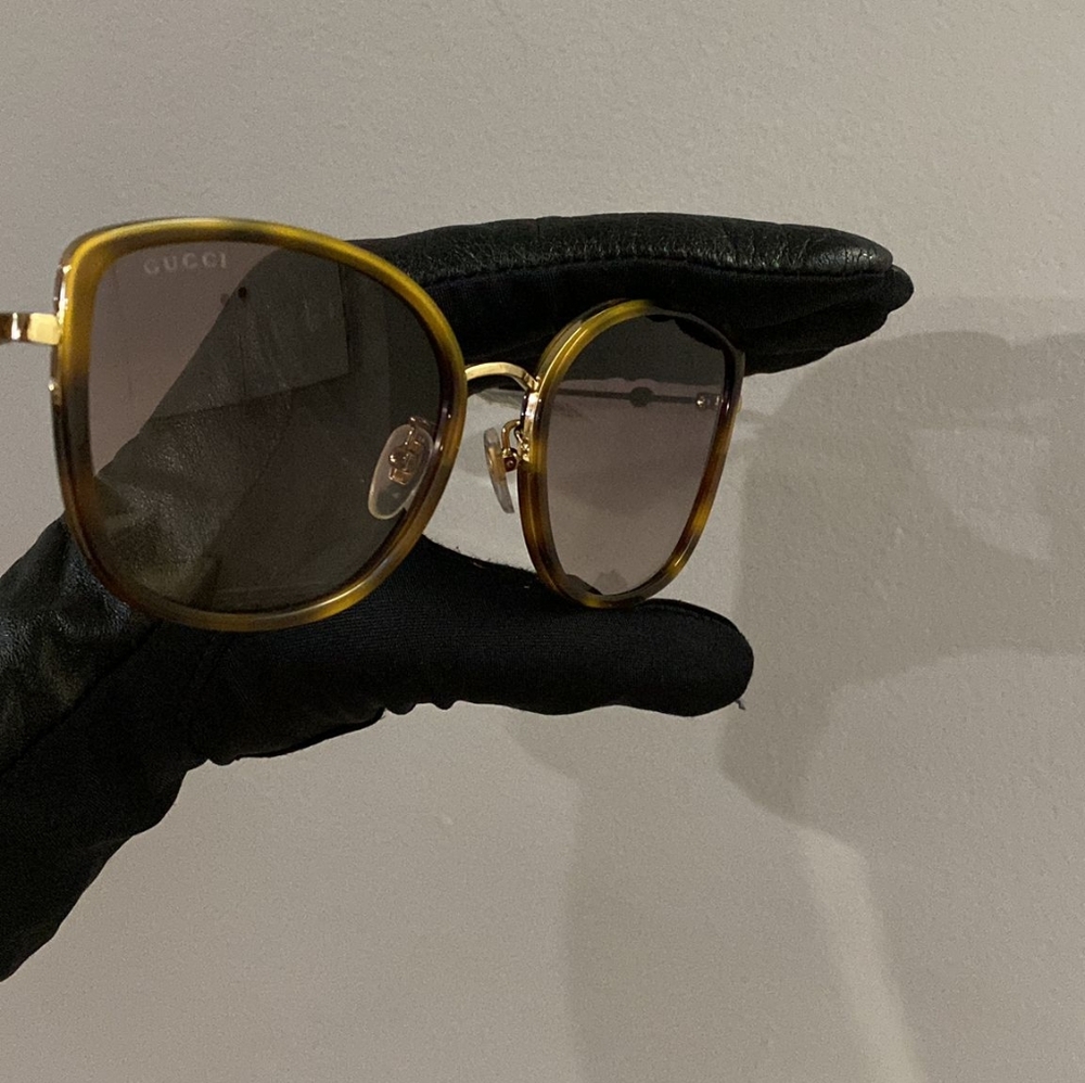 Gucci Tortoise and Gold Sunglasses